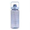 2000ML Large Capacity Water Bottle with Straw Heat-Resistant Leakproof Transparent Portable Outdoor Fitness Sports Travel Drinking Cup