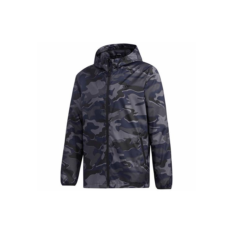 Men s adidas Mh Wb Camo Sports Stylish Jacket Black GF3967 M