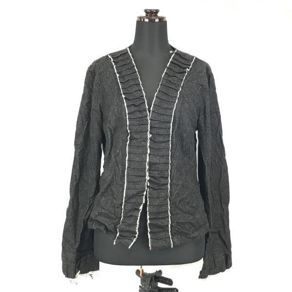 

Made in Italy / ARMANI JEANS / Black Denim Chambray Jacket [Women’s M / 38 / Black]