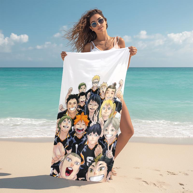1Pc Haikyuu Volleyball Spirit Beach Towel Microfiber Beach Towel Thin Absorbent For Beach Swimming Yoga Bath Sports 0917149