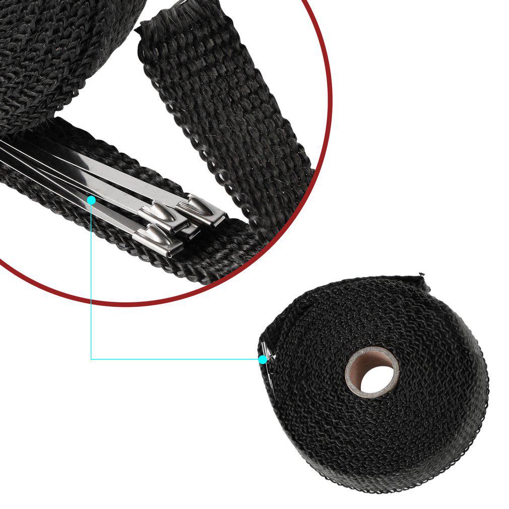 Universal Fireproof Heat Insulation Motorcycle Exhaust Wrap - Anti-Scald, Anti-Burn Banana Fiber Cloth