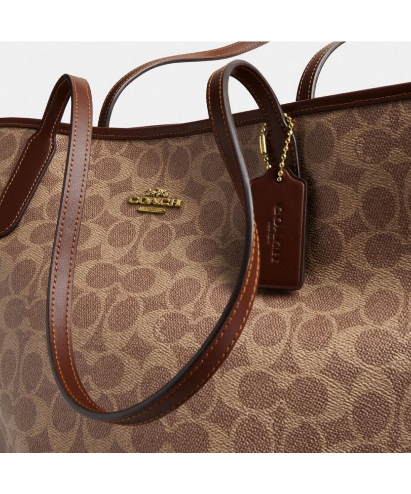 Coach City Tote Bag In Signature Canvas Cv976 Imxhe