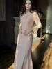 2026 European & American Style Embroidered Two-Piece Jacket Skirt Set