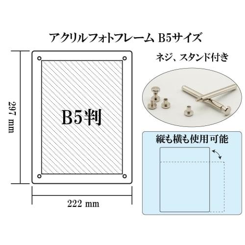 Heartslass AR Low-Reflectivity UV-Cut Acrylic Photo Frame, B5 Size, Stand Type