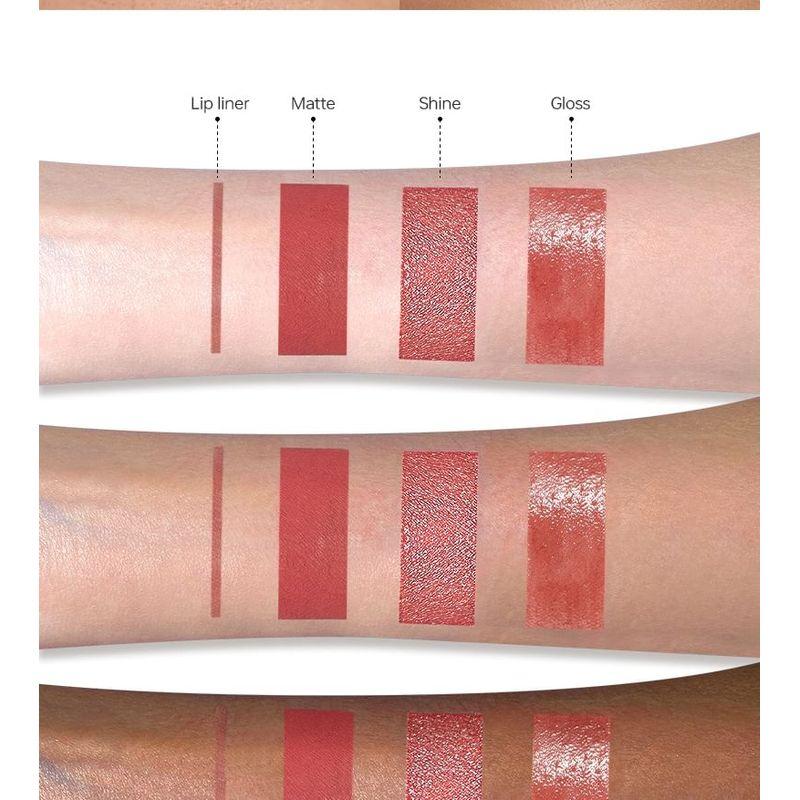 Pudaier - Matte & Pearlescent Liquid Lipstick Set - 6 Types