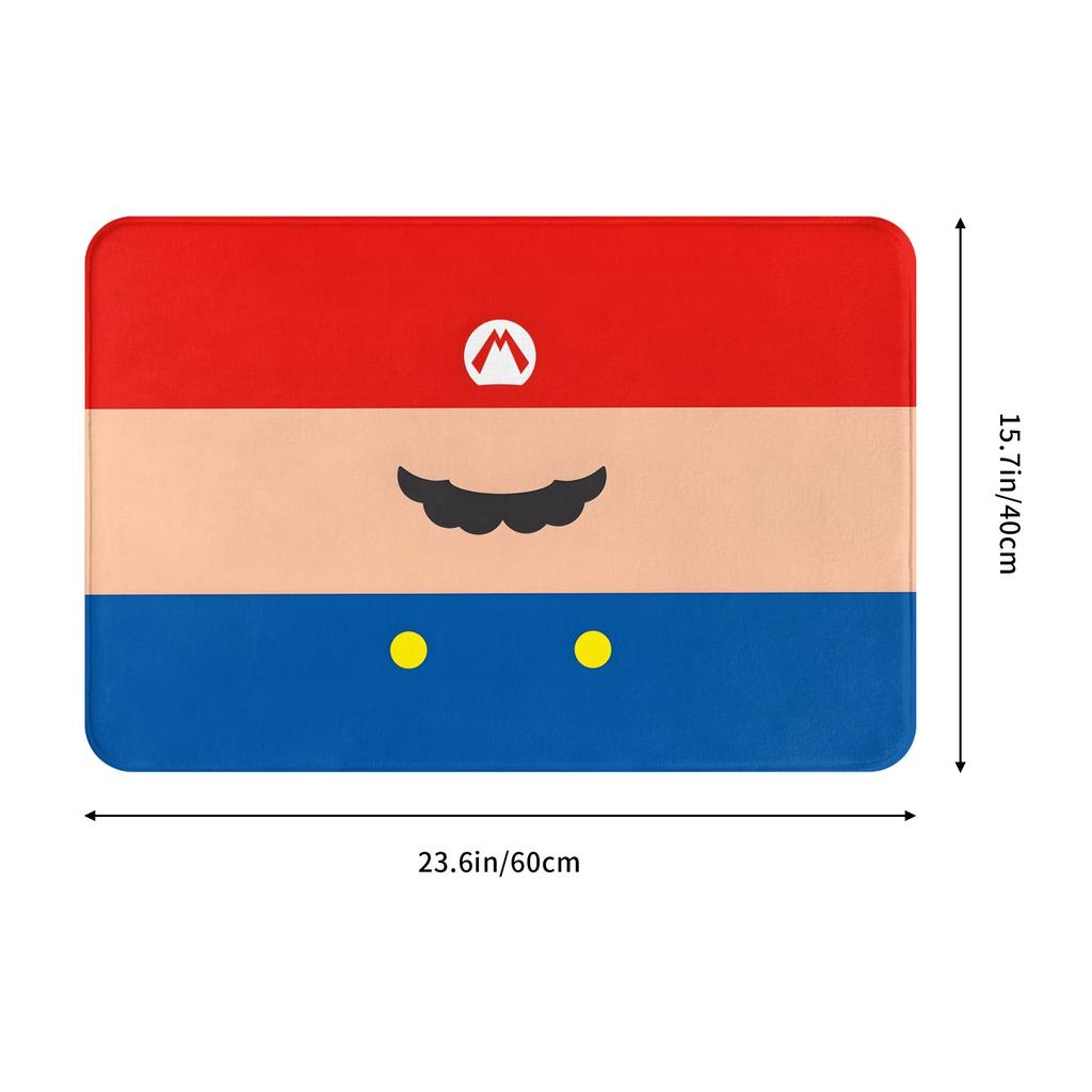 Cartoon Super Mushroom Marios Doormat Anti-Slip Entrance Kitchen Bathroom Door Floor Mats Garage Carpet Rug