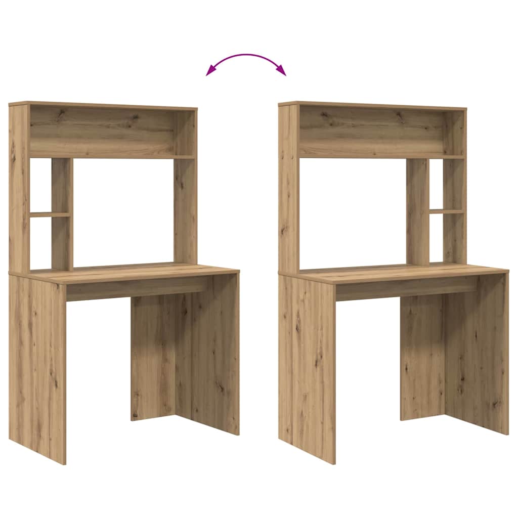 Artisan Oak Desk 91 x 50 x 149 cm Engineered Wood
