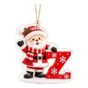 2D Acrylic Christmas Hanging Ornament with Scarf Letter Design for Holiday Tree Decor