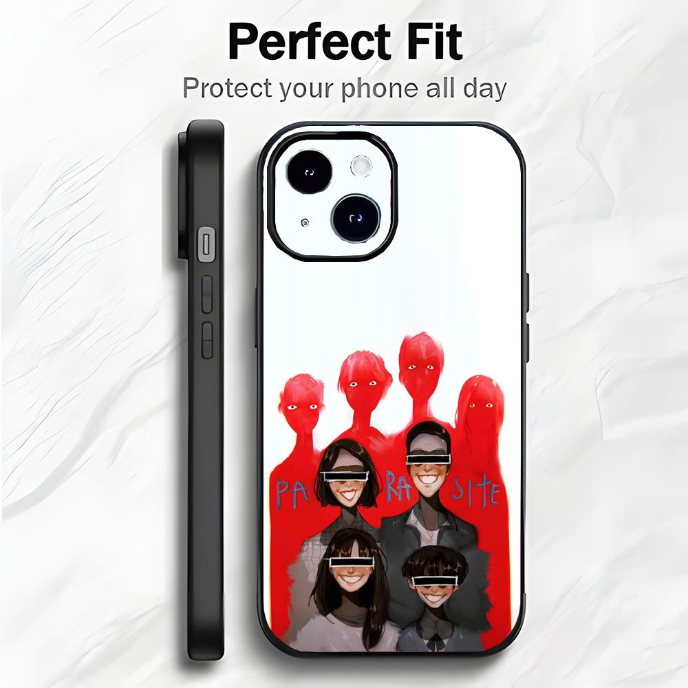 Sharp Dark Korean Movie P-Parasite Phone Case Phone Case Soft Packaging Lightweight For iPhone17 16 15 14 13ProMax