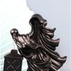 Ghost Statue W/ Light Black Resin Statue Halloween Decor Garden Yard Decoration