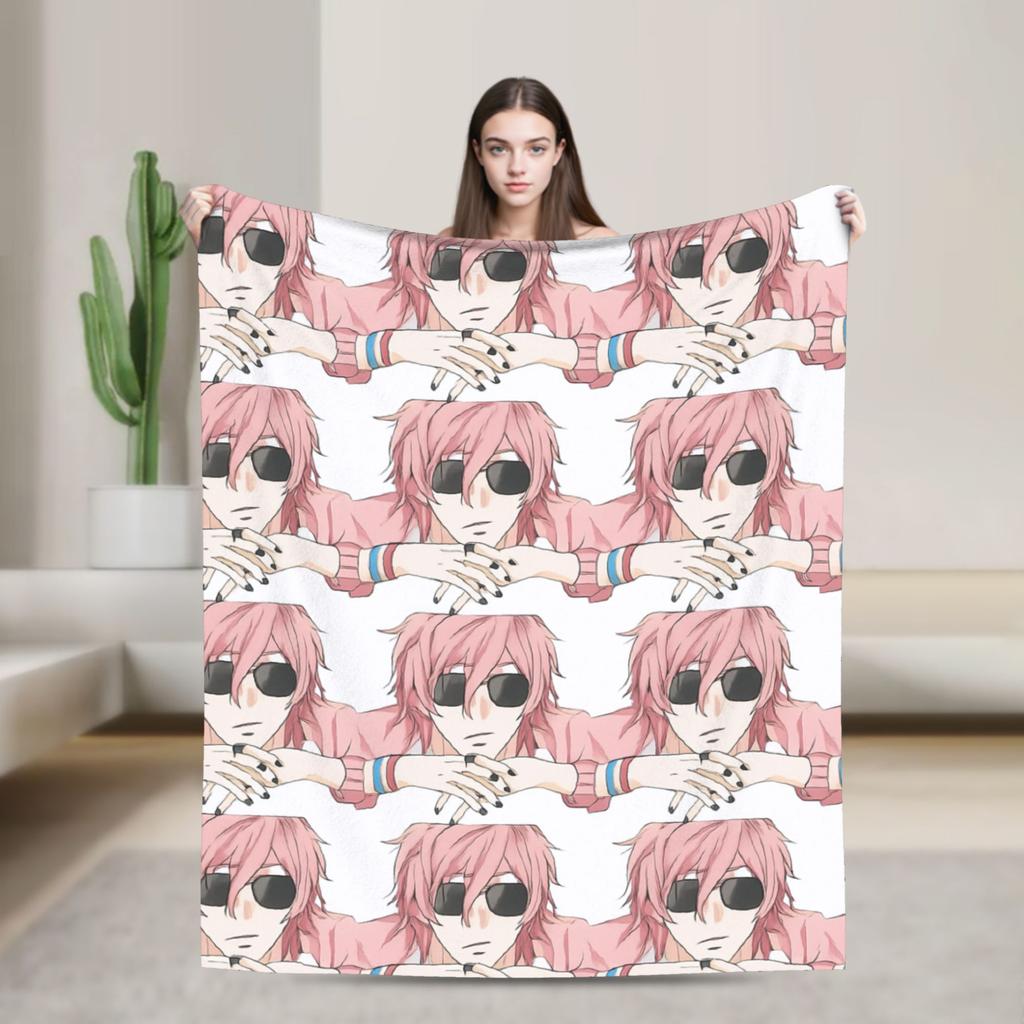 Yarichin B Club Yuri  Blanket  Warm Print Plush Throw Blanket For Couch Chair Picnic Flannel Bedspread Bed Cover