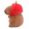 Turtle Backpack Capybara Strawberry Hat Capybara Plush Removable Accessories Super Softplushie Gift For Kids Capybara Collectors