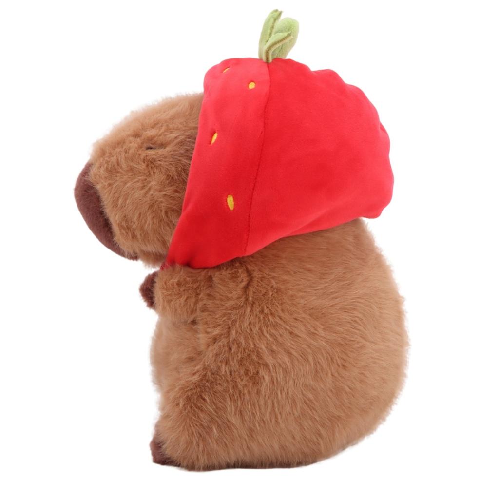 Turtle Backpack Capybara Strawberry Hat Capybara Plush Removable Accessories Super Softplushie Gift For Kids Capybara Collectors