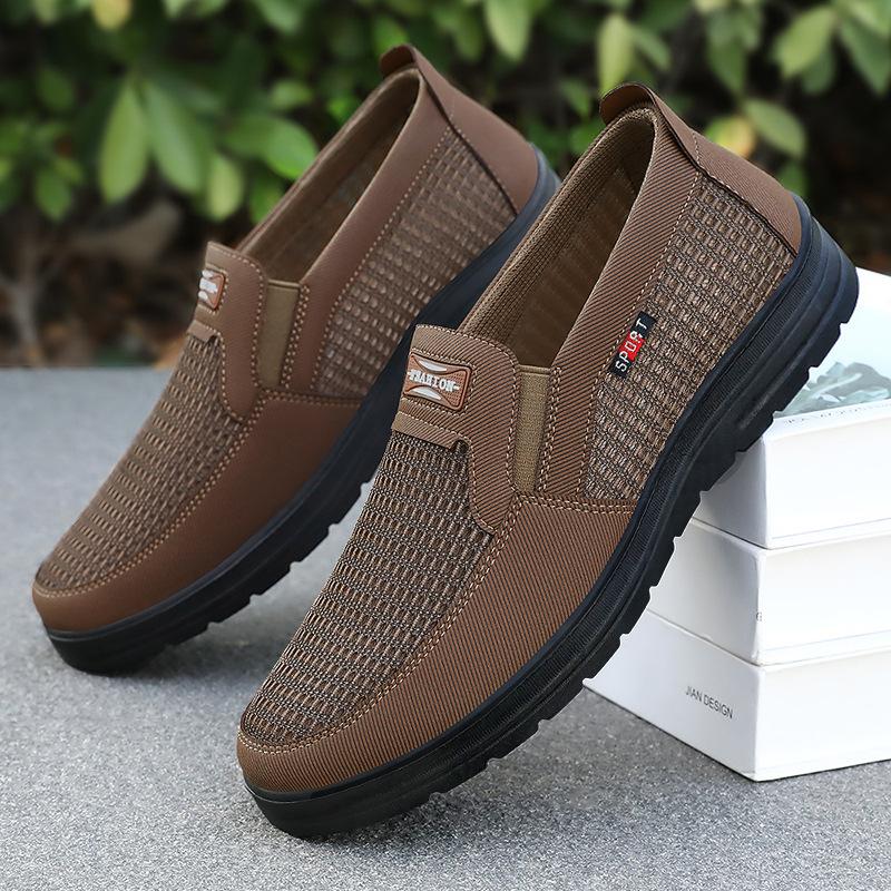 Pantofi de plasă respirabili pentru bărbați, Pantofi cu talpă moale ușori, Pantofi cu gură joasă
