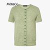 MO&Co. Lightweight Crew Neck Knit Cardigan