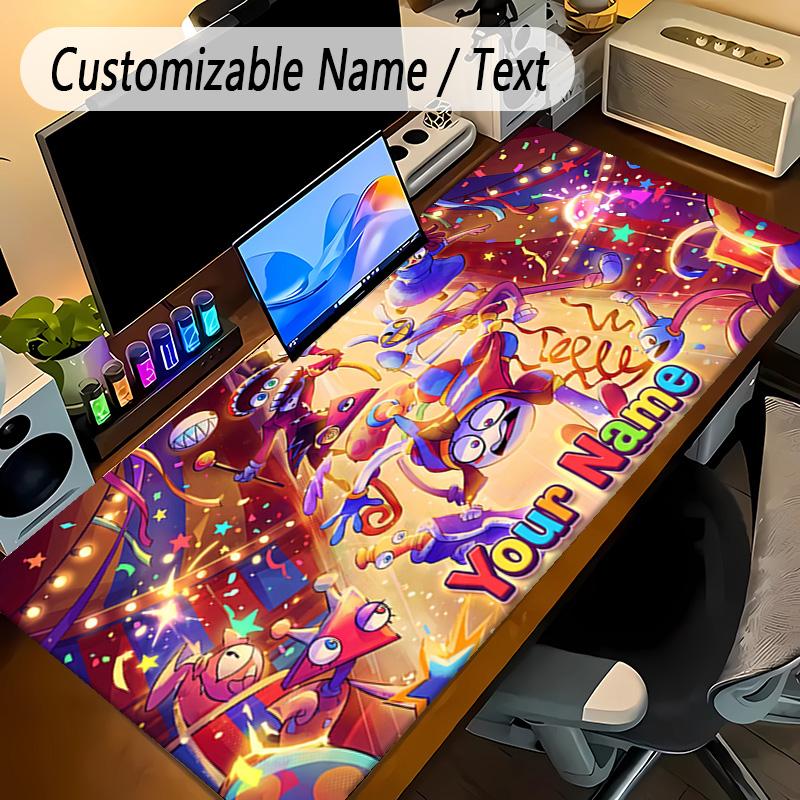 Large Mouse PadThe Amazing Digital Circus Custom Name Text Personalized Desk Mat Non Slip Gaming Pad