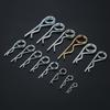 DRELD 20/10/5/2/1pcs Steel Double Ring Cotter Pins Double Coil R Clip Retaining Cotter Hair Pins for Trailer Stroller Cargo Boat