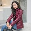 [Light down jacket women's white duck down stand-up collar down jacket women's short jacket