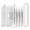 4-Piece Ultra-Fine Blackhead & Acne Removal Set - Includes Needle, Scraper, Tweezers
