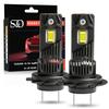 2Pcs 40000LM H7 LED Headlight Bulbs Mini Turbo H11 LED H8 9005 HB3 9006 HB4 100W Car Fog Light Hi/lo Beam Headlamp Auto Plug&Play Lamp 6500K White