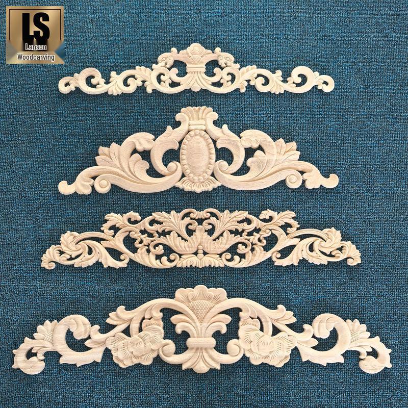 Европейский стиль, массив дерева, резная цветочная декоративная накладка на дверной проем H166 46x9cm