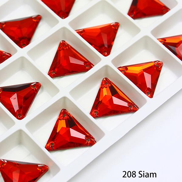 Dongzhou Triangle Sew-on Crystal Flatback Rhinestones Lead-free Crystal Beads for Garment Shoes Sewing Accessories
