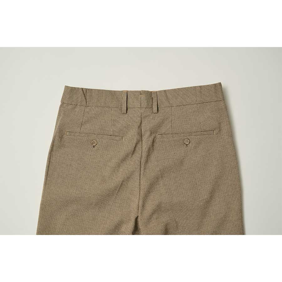 BLACKBROWN Side Adjust Window Pane Check Pants [Brown]