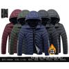 New winter coat men's thickened feather cotton-padded jacket winter cotton-padded jacket fleece trend hooded large-size cotton-padded jacket