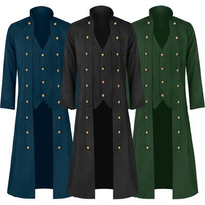 Medieval Steampunk Retro Gothic Coat Windbreaker Jacket Victorian Uniform Long Section Men Coat Cosplay Costumes