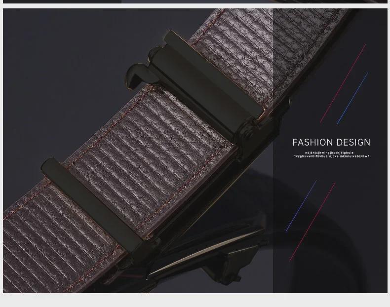 Herrengürtel mit Schnalle aus Legierung mit Krokodilmuster – langlebig, lässig, vielseitig.