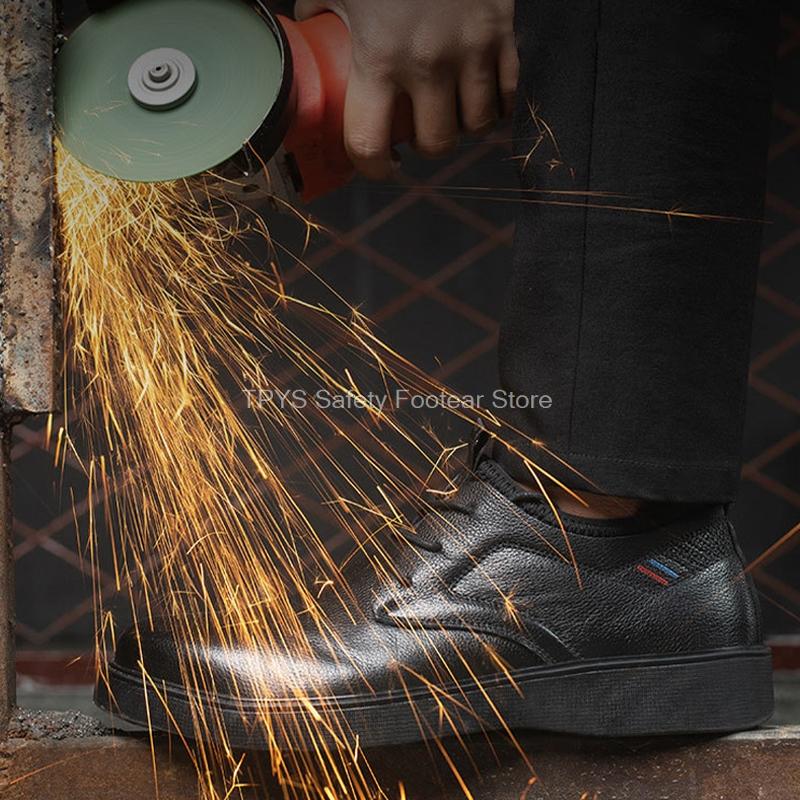 Fashion Male Work Safety Shoes Indestructible Work Shoes Sneakers Men Waterproof Protective Shoes Puncture-Proof Security Footwear