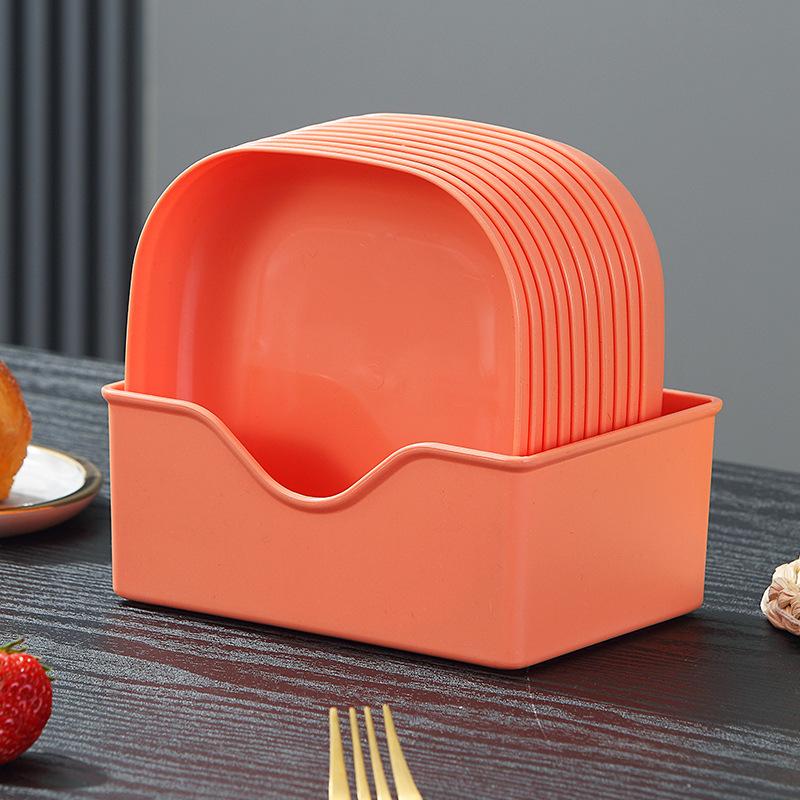 Spit Bone Plate Household Food Grade Fruit Plate Light Luxury High-End Dining Table Garbage Bone Plate Desktop Fruit Snack Fruit Plate