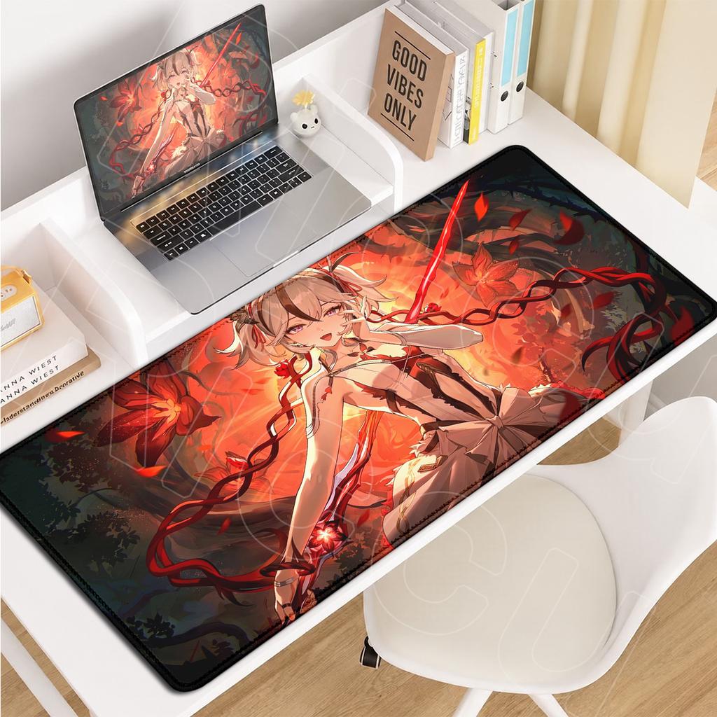 XXL Wuthering Waves Camellya Game Mousepad Large Computer Keyboard Mat Kawaii Anime Table Carpet PC Rubber Accessories 900x400mm