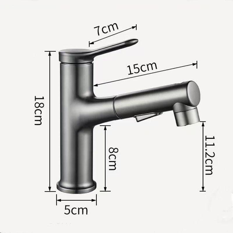 Single Hole Bathroom Basin Faucet Pull-out Brass Faucet Hot and Cold Water Mixer Water Tap Single Hole For Bathroom Sinks Taps