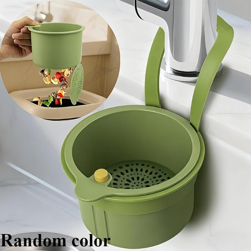1Pc Random co Press-Type Detachable Drain Basket (Random Color) With Bottom Filter, Multifunctional Kitchen Storage Rack, Sink Drain Rack, Soap 1Pc Random color