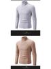 Men's Retro Solid Color Slim Turtleneck Sweater - Versatile Inner or Outer Wear, Thin Knit Design