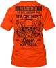 Machinist- Warning Do Not Disturb The TTshirt Made In the USA Size S To 5XL