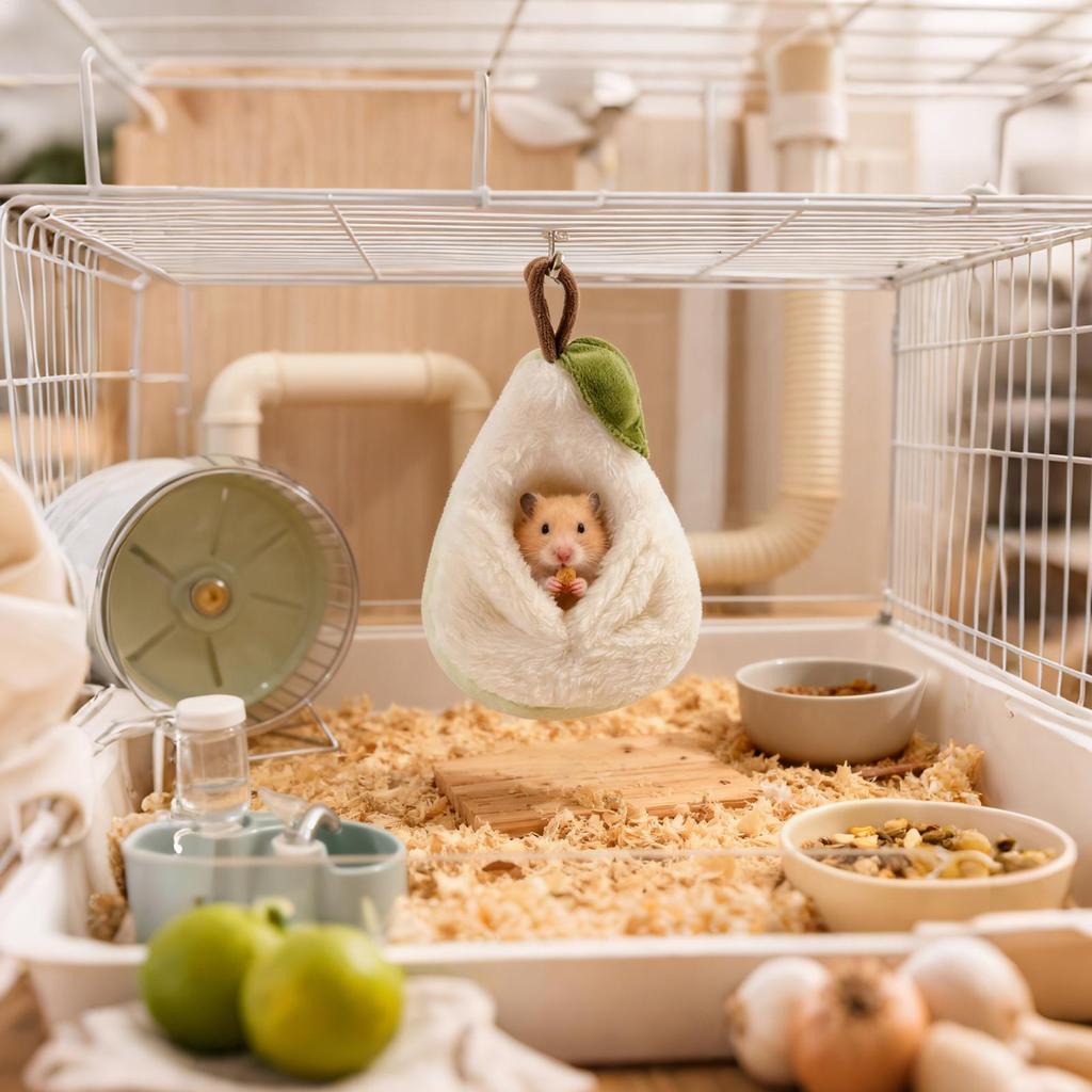 Pet Nest Small Animals Accessories Hamster Cage Winter Warm Bed Hamster Plush Hammock Parrot Cage Pendant Decoration Comfortable