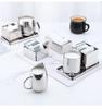 Stainless Steel Sugar Bowl and Milk Cup Set for Restaurant and Hotel Use