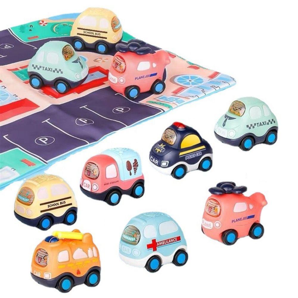 Sound Display Pull Back Car Anti-Collision Mini Car Vehicle Models Educational Toy  Birthday Gift