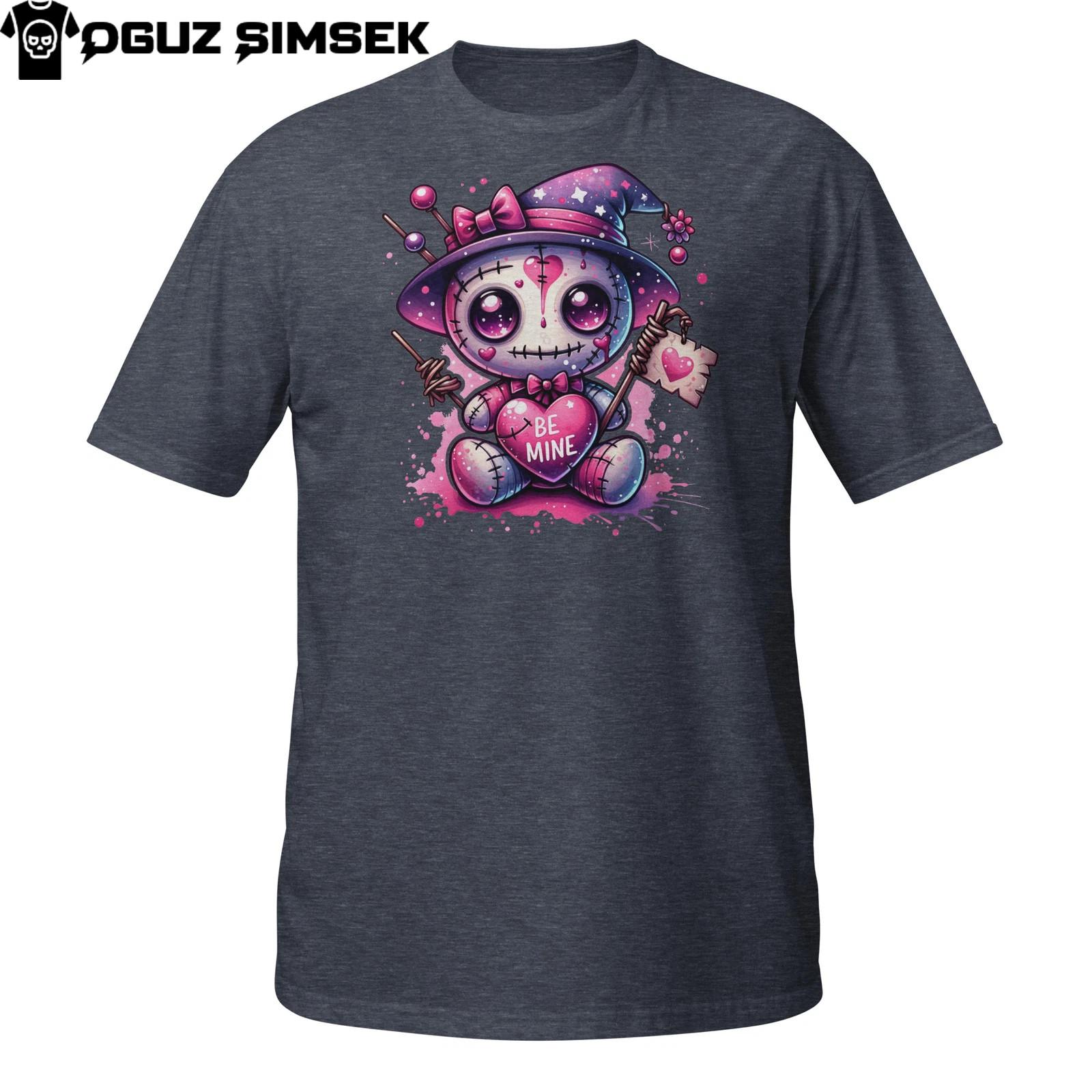 Be Mine Voodoo Doll T-Shirt Mens Womens Tees Top – Cute Gothic Valentine’s Day Tee XL