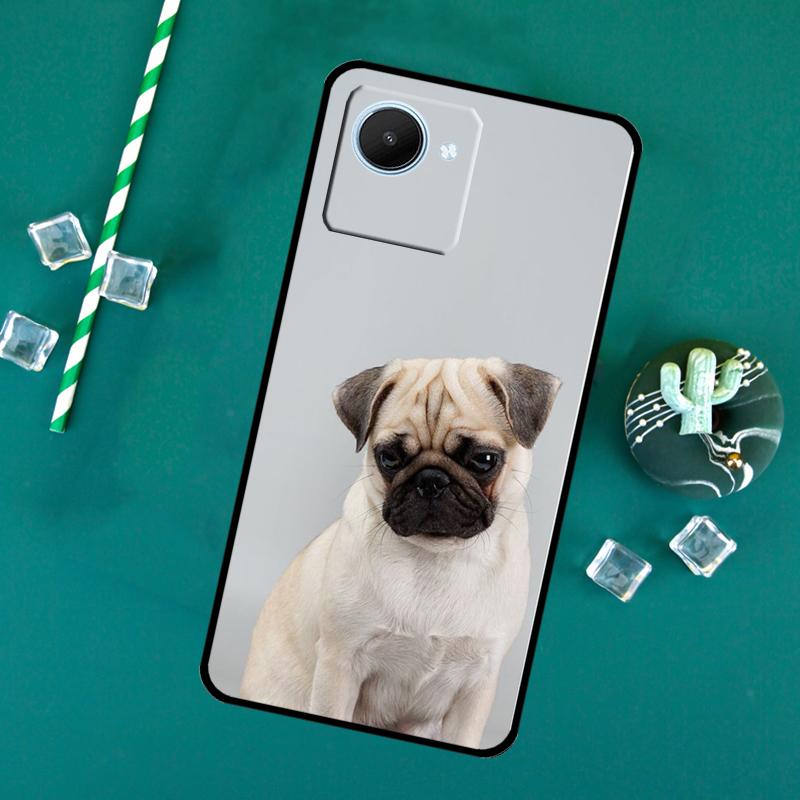 Cute Pug Dog For Realme 15 14 13 12 11 10 Pro Plus C65 C67 C63 C61 C55 C51 C53 C35 C75 GT6 GT7 Pro Case