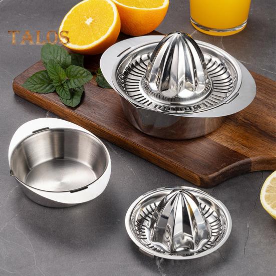 Manual Juicer Lemon Orange Squeezer Portable Hand Press Stainless Steel Citrus Juicer for Home Kitchen