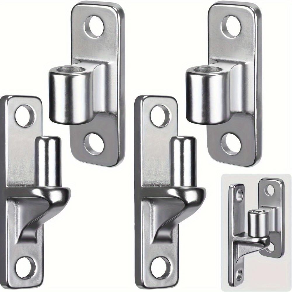 2pcs Heavy-Duty 304 Stainless Steel Door Hinges - Wall Mounted, Polished Finish for Farm Gates & Wooden Fences, Supports Up To 620lbs