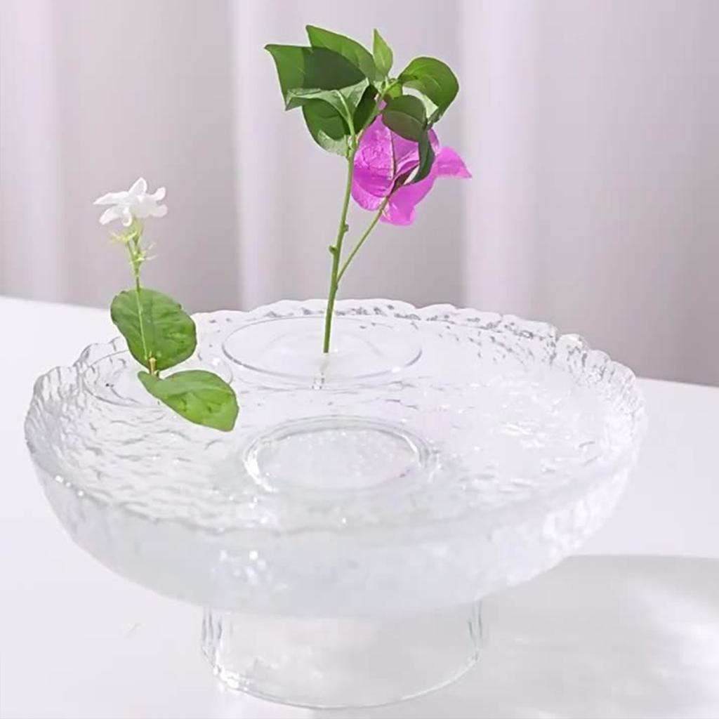 10Pcs Floating Flower Holder Floating Flower Display Stand Clear Flower Bowl Stem Holder for Fish Tanks Table Decor