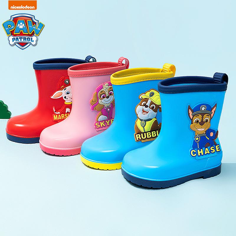 Paw Patrol Children's Rain Boots Boys Baby Non-Slip Rain Boots Girls Students Rainy Day Waterproof Water Shoes Toddler Rubber Shoes 20cm