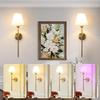 Wireless Indoor Wall Lamp with Detachable RGB Light Bulb, Remote Control, and Timer; Perfect for Living Room or Bedroom.