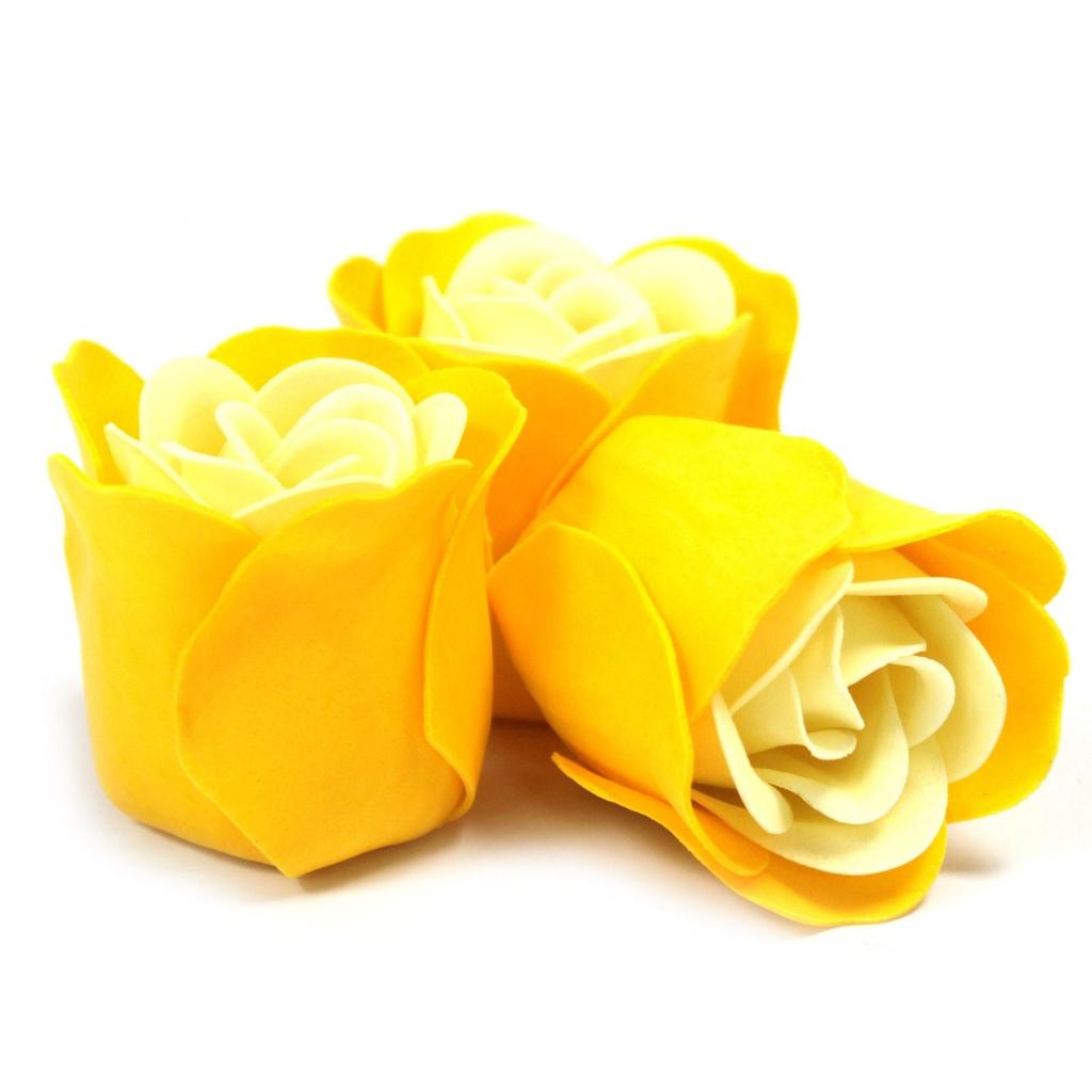 6x Soap Roses Heart Box Set of 3