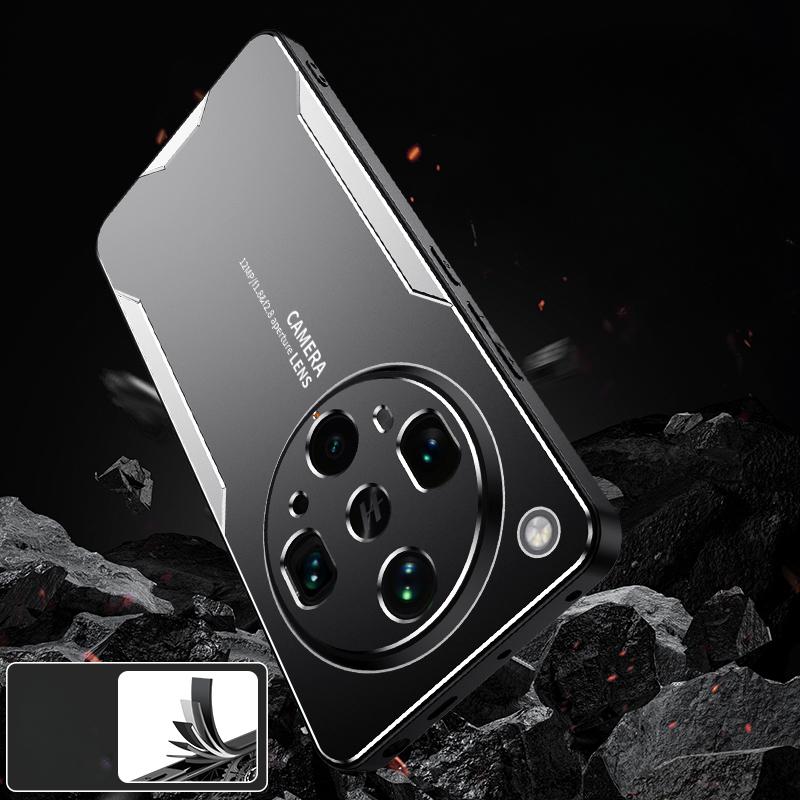 For Find X8 Ultra X8S Aluminum Metal Shockproof Case for OPPO Find X8ultra X8 Pro X7 X6 X5 Silicone Matte Lens Protective Cover