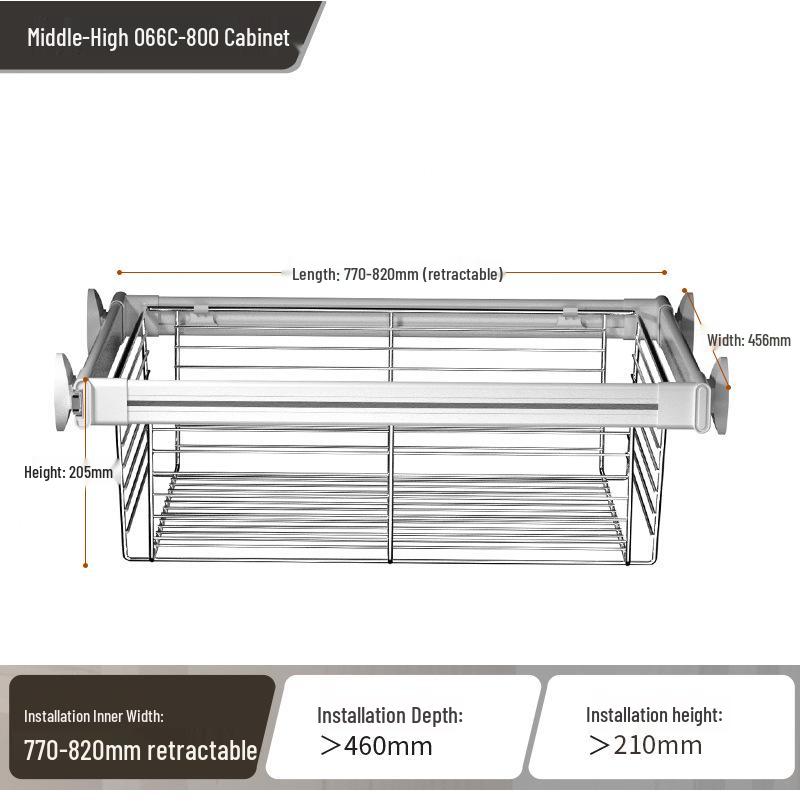 Étagère télescopique extensible pour rangement de pantalons dans une armoire